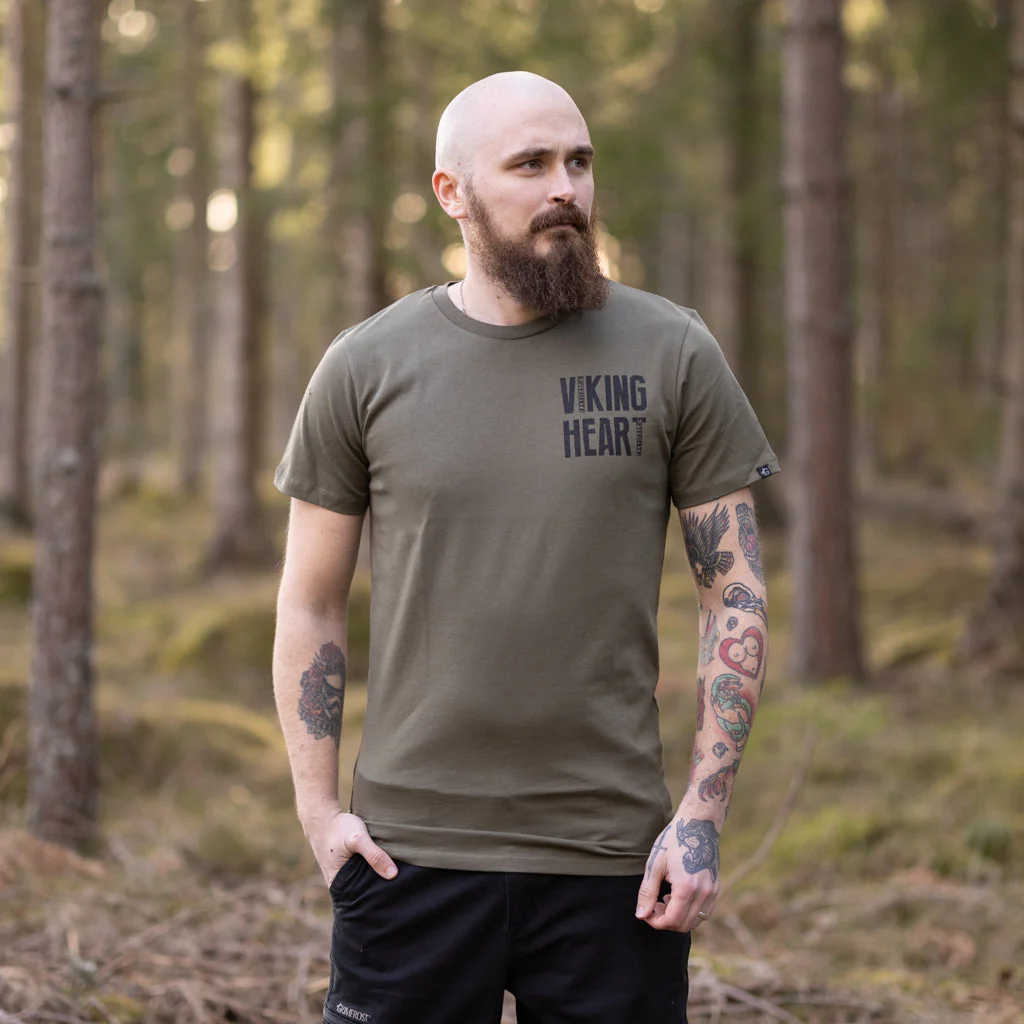 Premium T-shirt, Viking Heart, Green