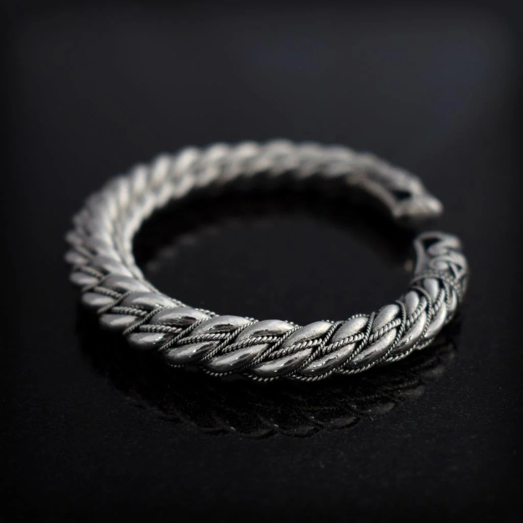 Premium Thick Gotland Armring, Silver - Image 2