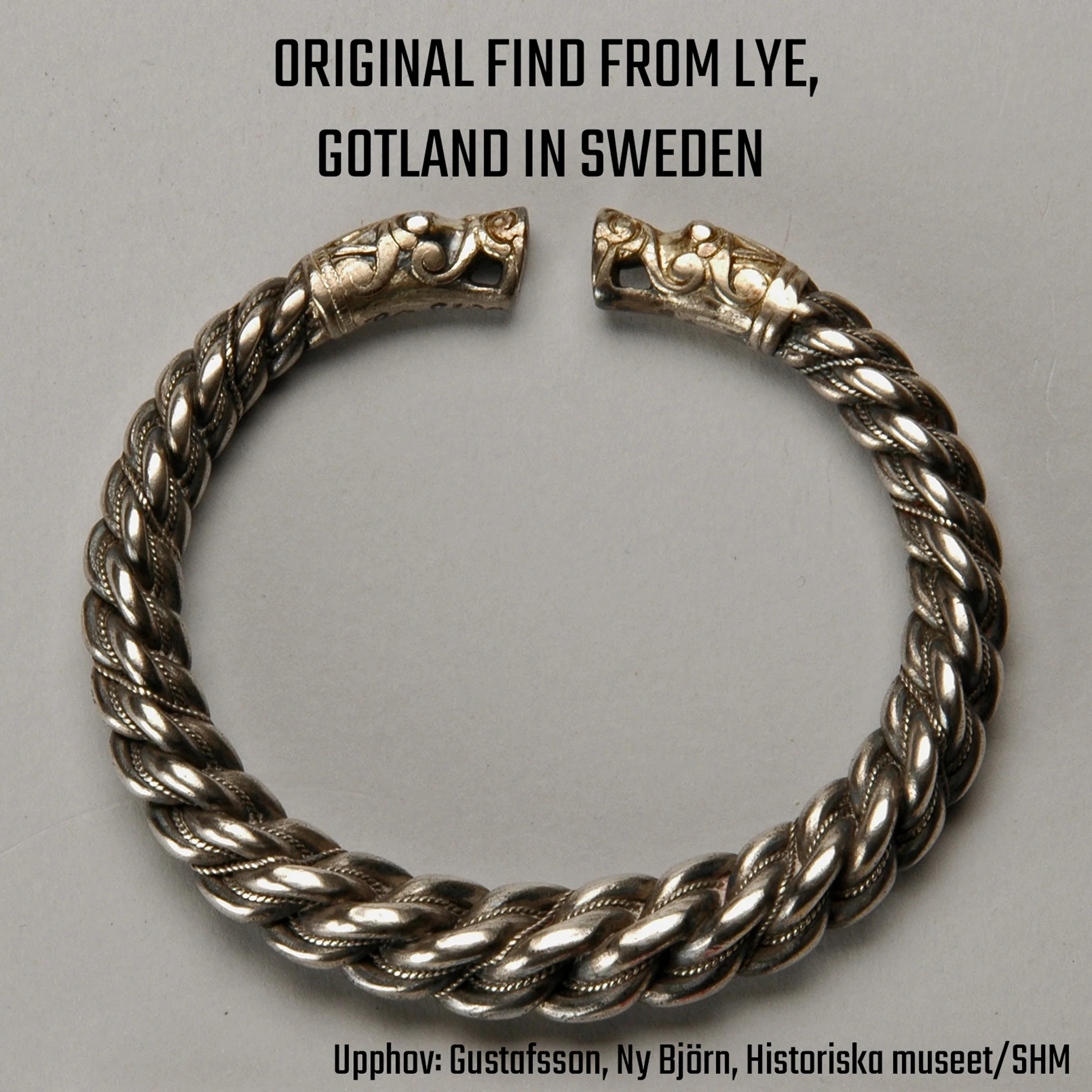 Premium Thick Gotland Armring, Silver - Image 4