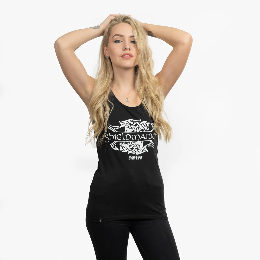 Women's Premium Tank Top, Shieldmaiden, Black