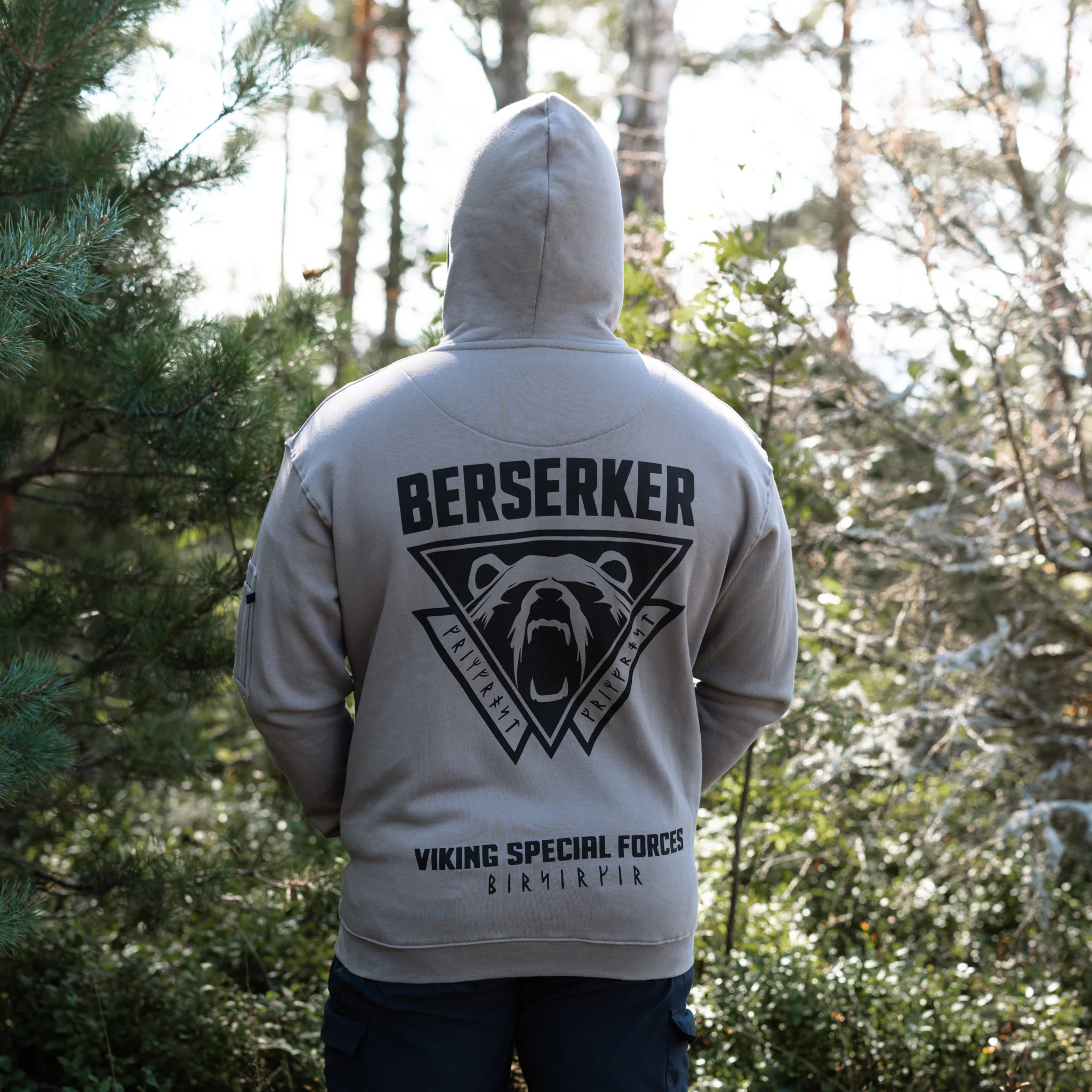 Premium Zip Hoodie, Berserker, Grey