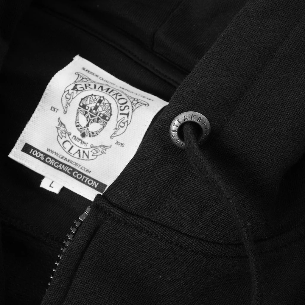 Premium Zip Hoodie, Grimfrost, Black - Image 2