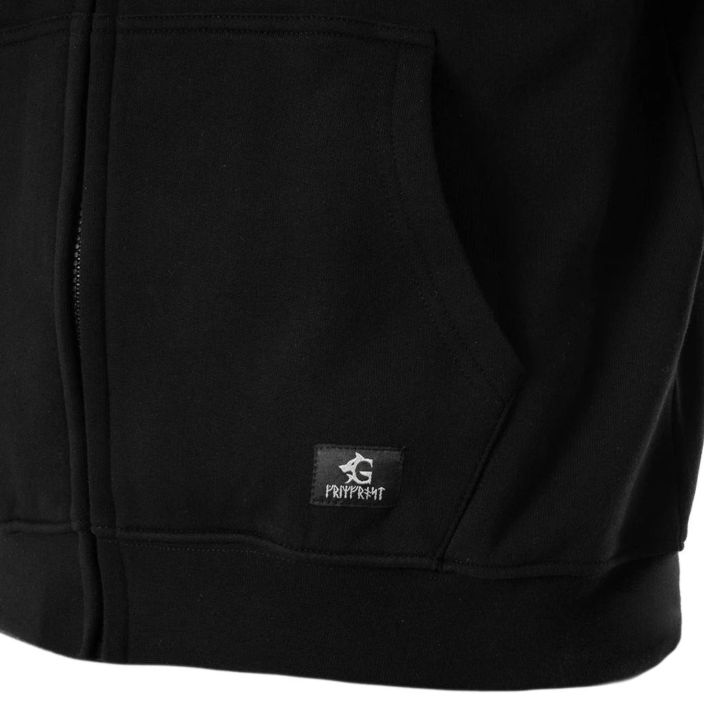 Premium Zip Hoodie, Grimfrost, Black - Image 5