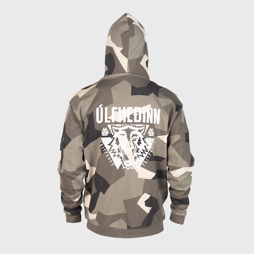 Premium Zip Hoodie, Ulfhedinn, M90 Brown Camo