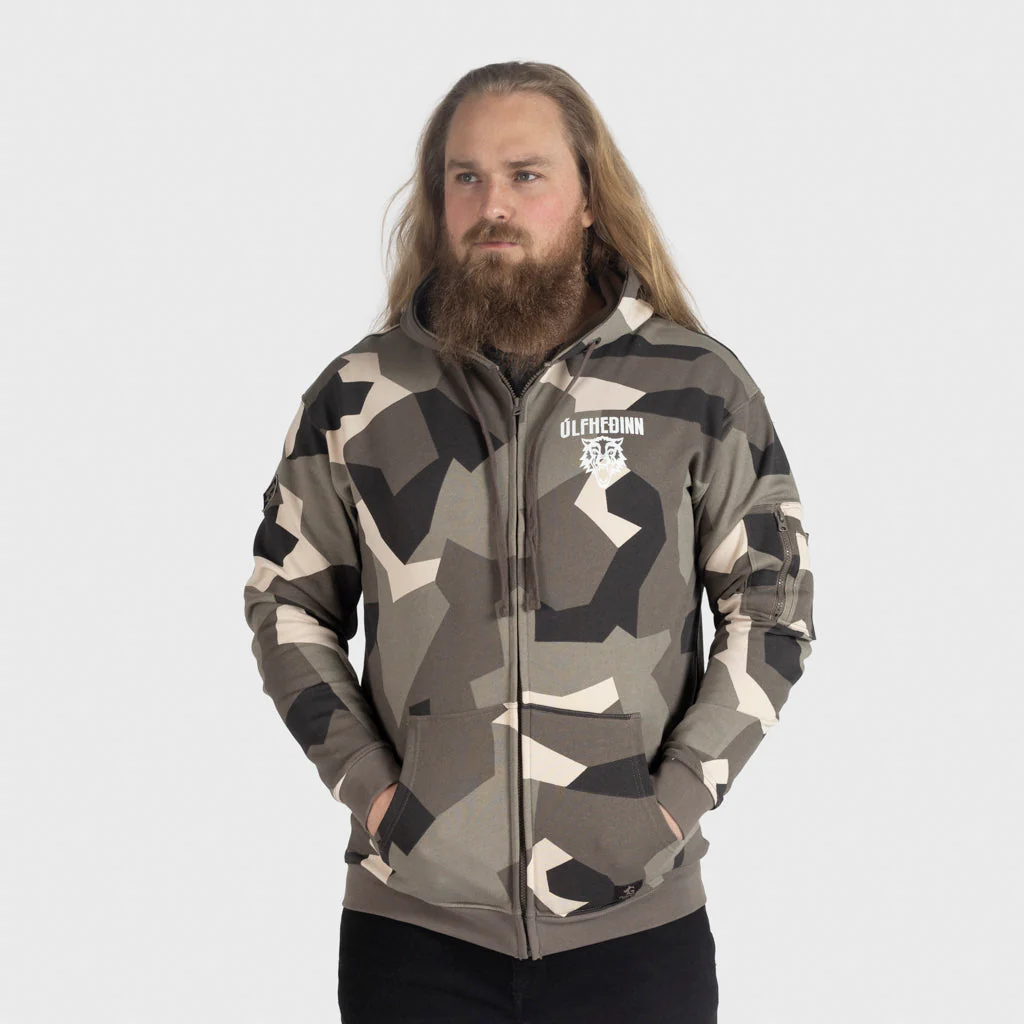 Premium Zip Hoodie, Ulfhedinn, M90 Brown Camo - Image 2