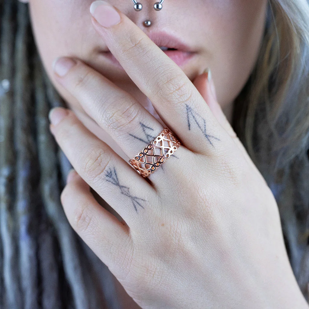 Ran's Net Ring, Rose Gold - Image 2
