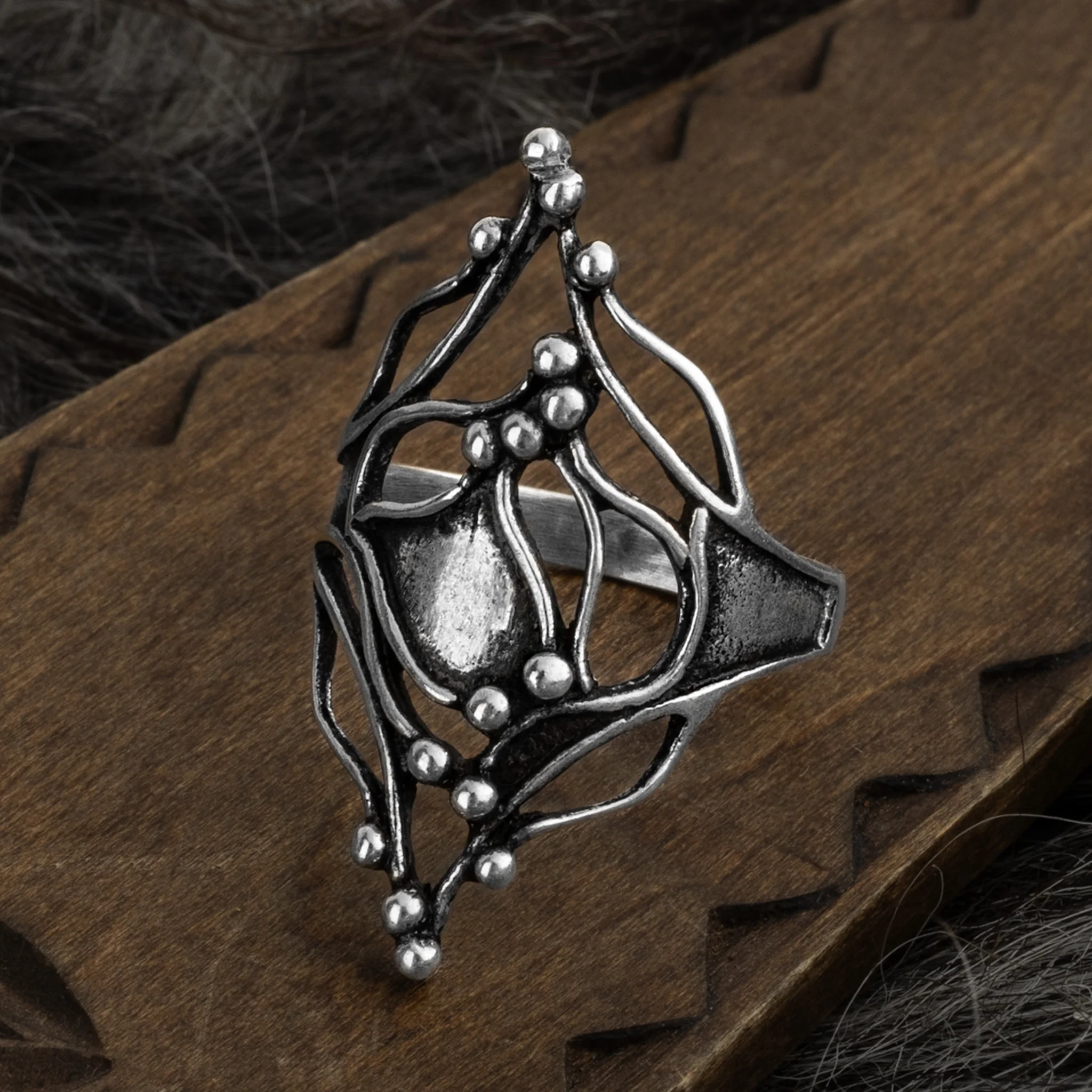 Roots Ring, Sterling Silver