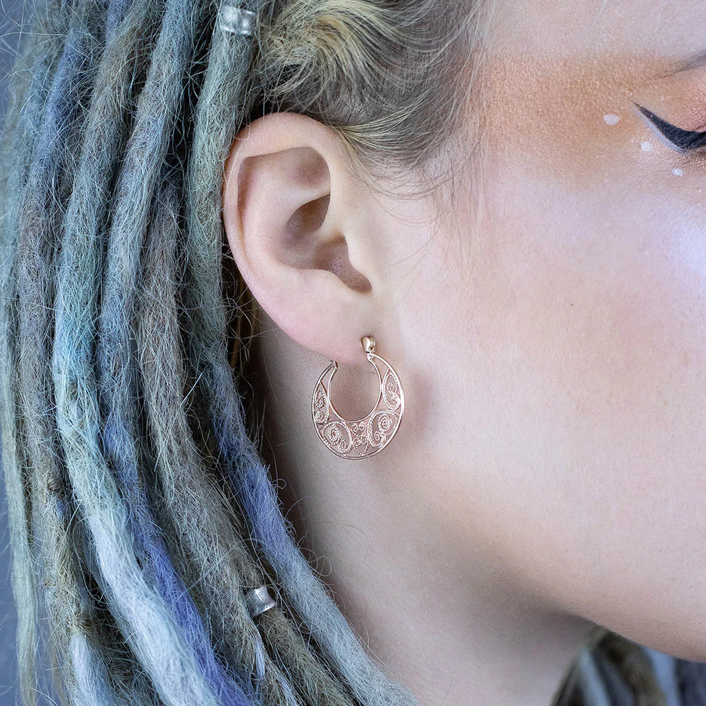 Rus Earrings, Rose Gold - Image 2