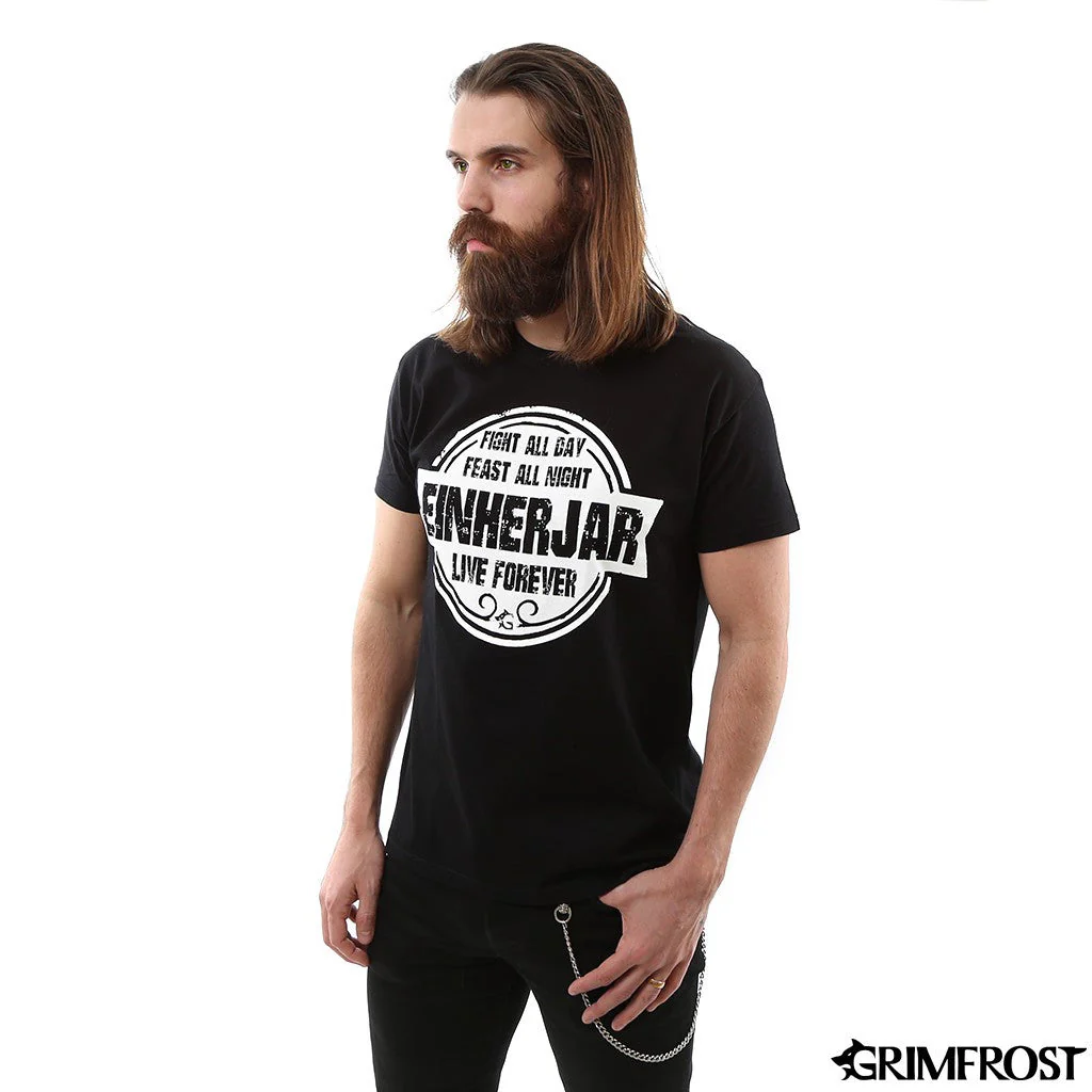 Premium T-shirt, Einherjar Feast, Black - Image 4