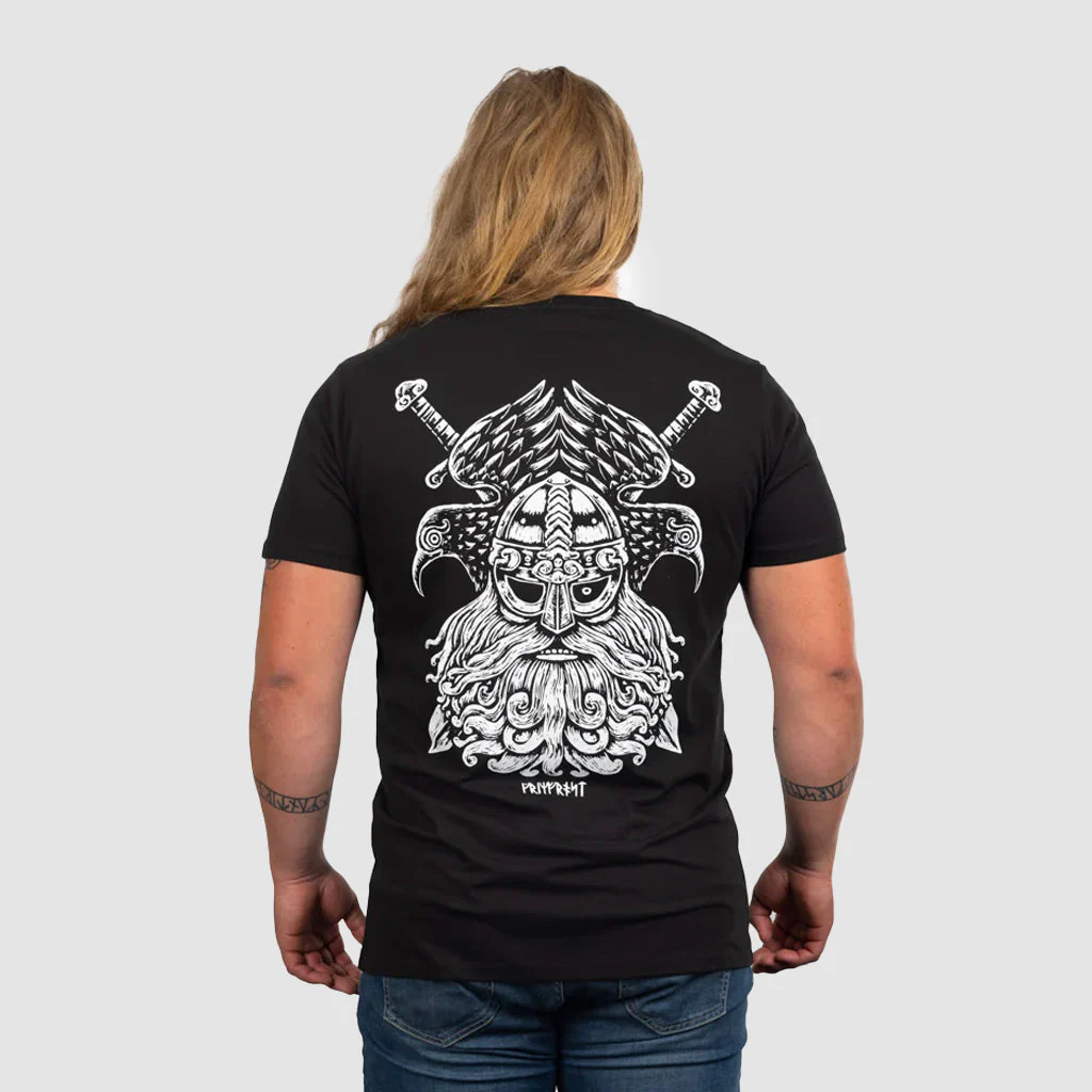 Premium T-shirt, Odin & Ravens, Black