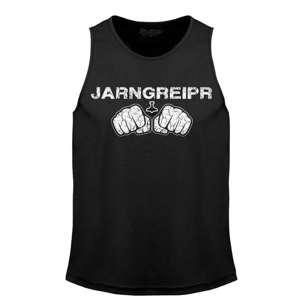 Gym Tank Top, Jarngreipr, Black - Image 2