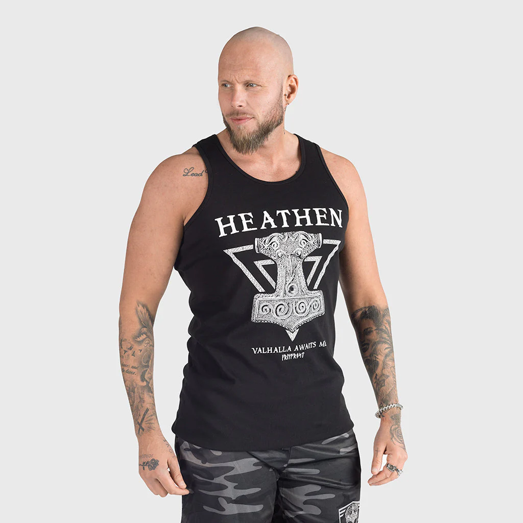 Premium Tank Top, Heathen, Black