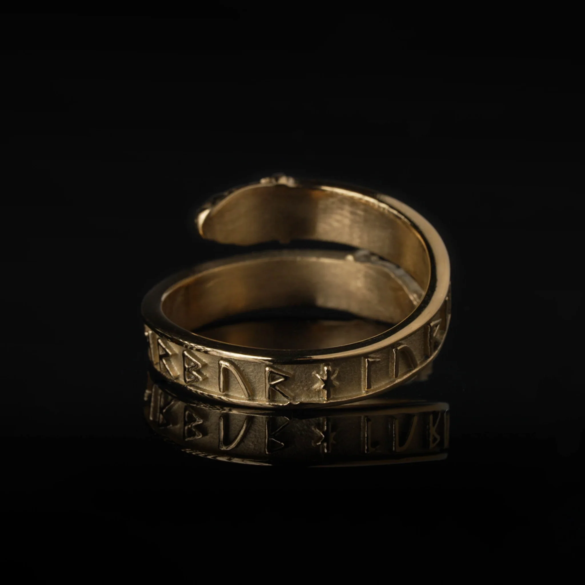 Thor Lindworm Ring, Gold Plated - Image 5