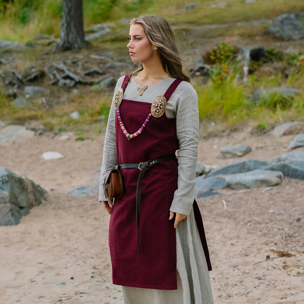 Viking Apron Dress, Red - Image 3