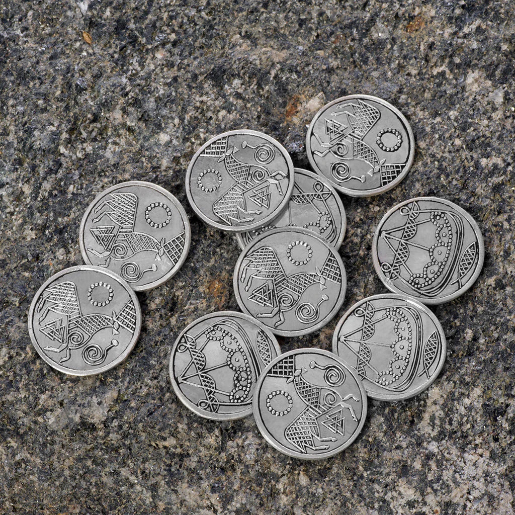 Viking Coins and Pouch, Silver - Image 3