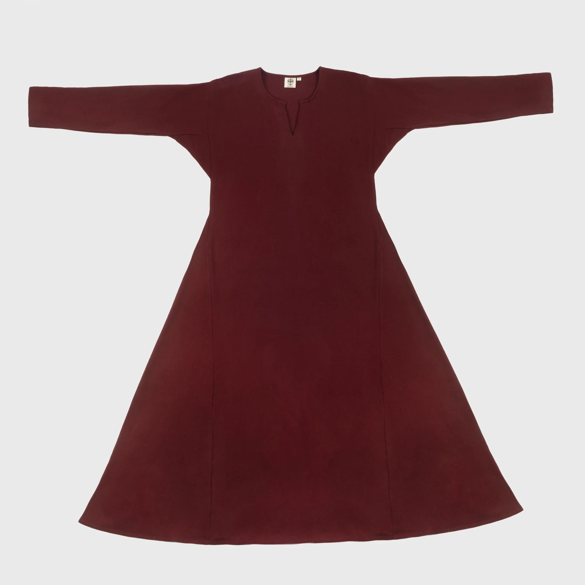 Viking Dress, Wool Twill, Red - Image 2