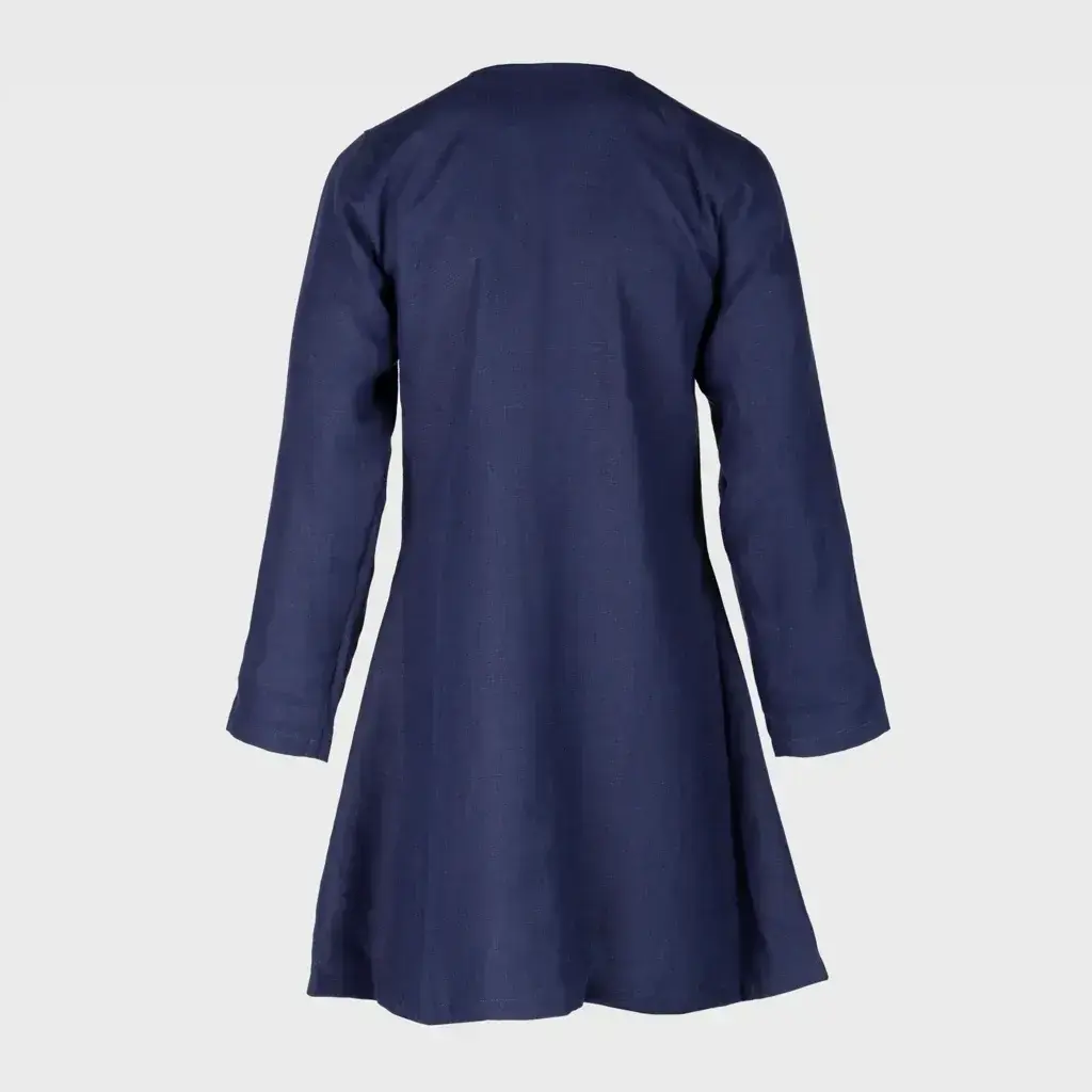 Viking Linen Tunic, Dark Blue - Image 4