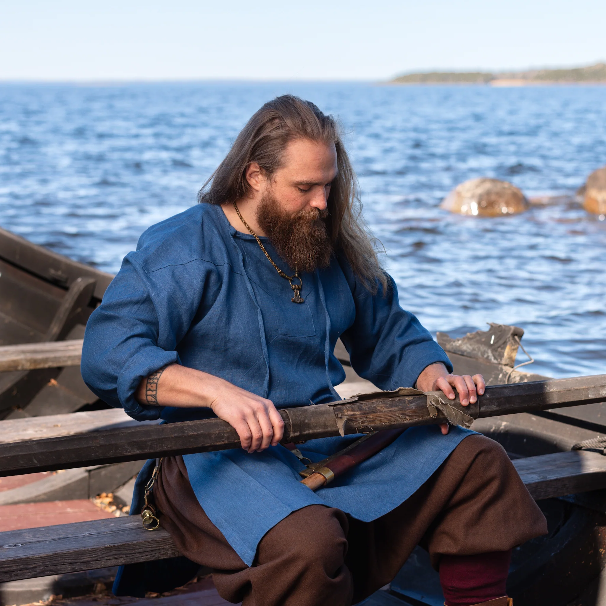 Viking Viborg Shirt, Linen Blue - Image 4