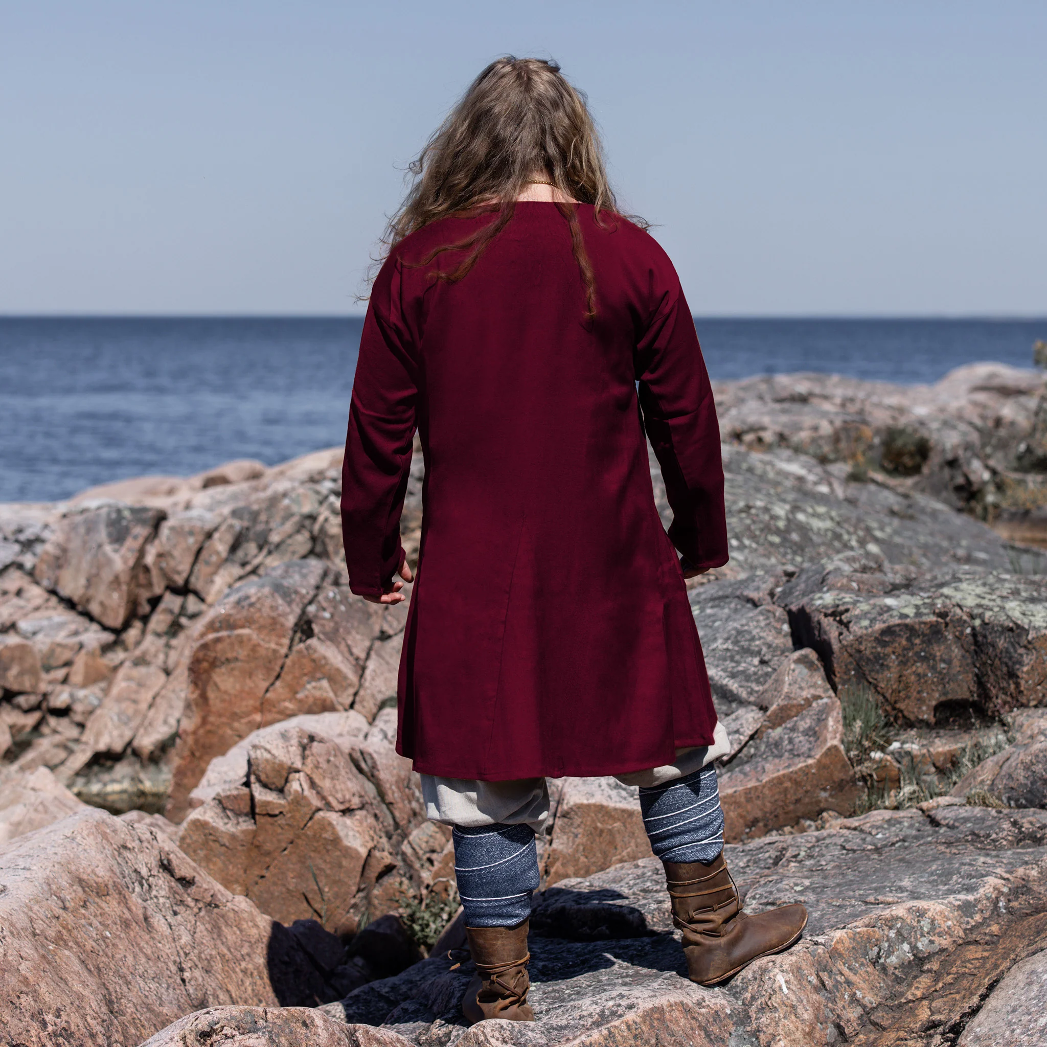 Viking Wool Kyrtill, Red - Image 3