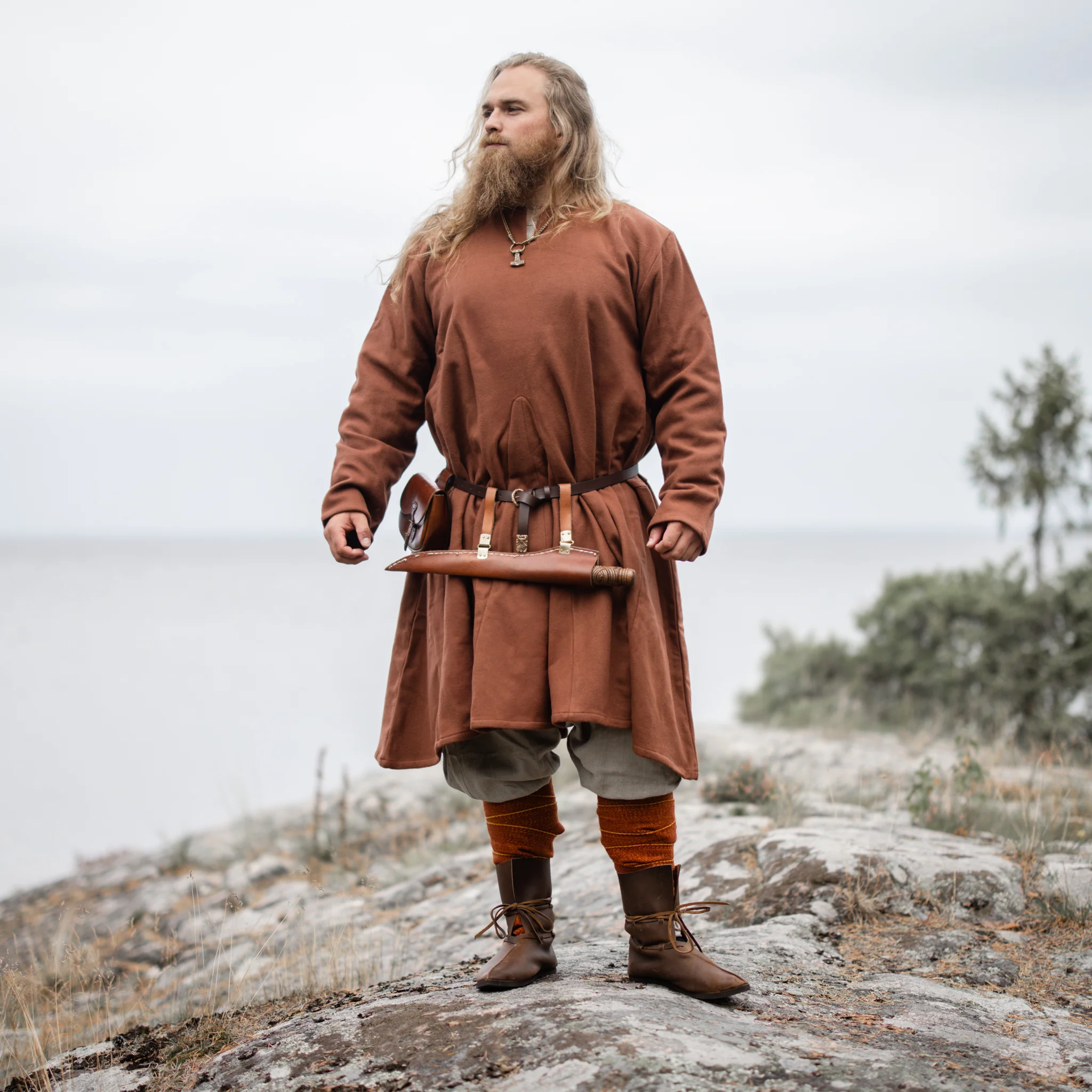 Viking Wool Tunic, Moselund, Rust
