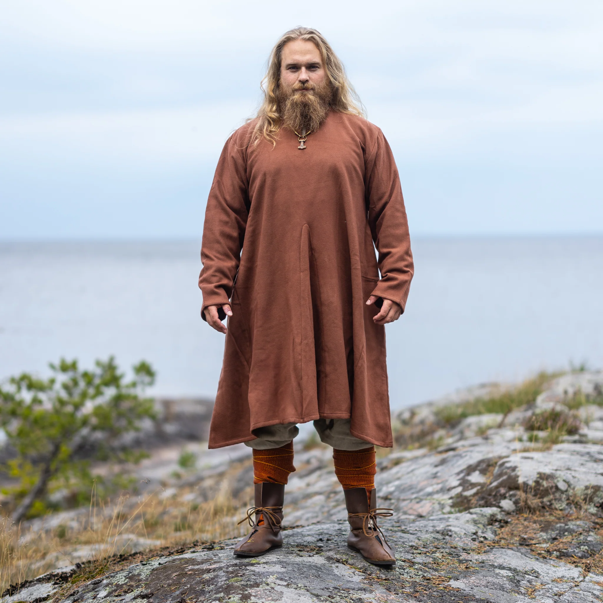 Viking Wool Tunic, Moselund, Rust - Image 5