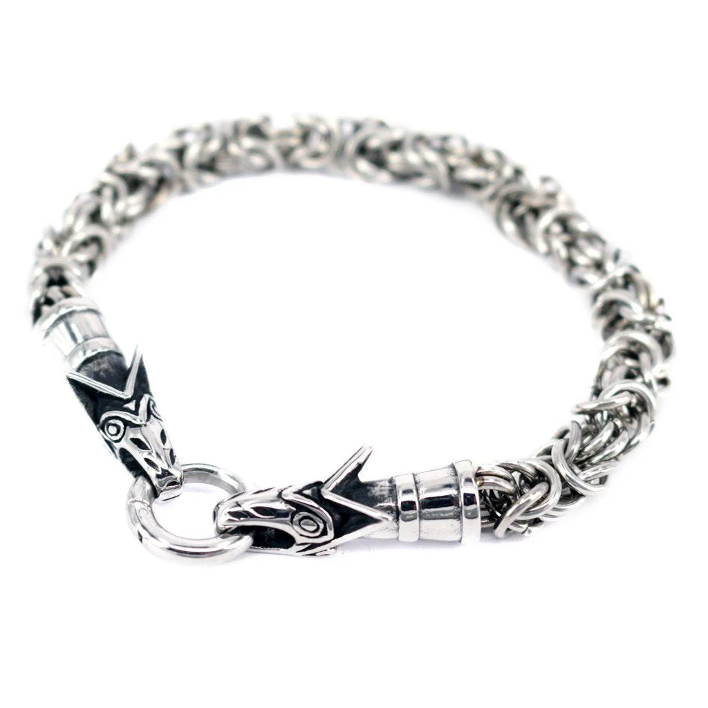 Wolf King Chain Bracelet, Stainless Steel - Image 3