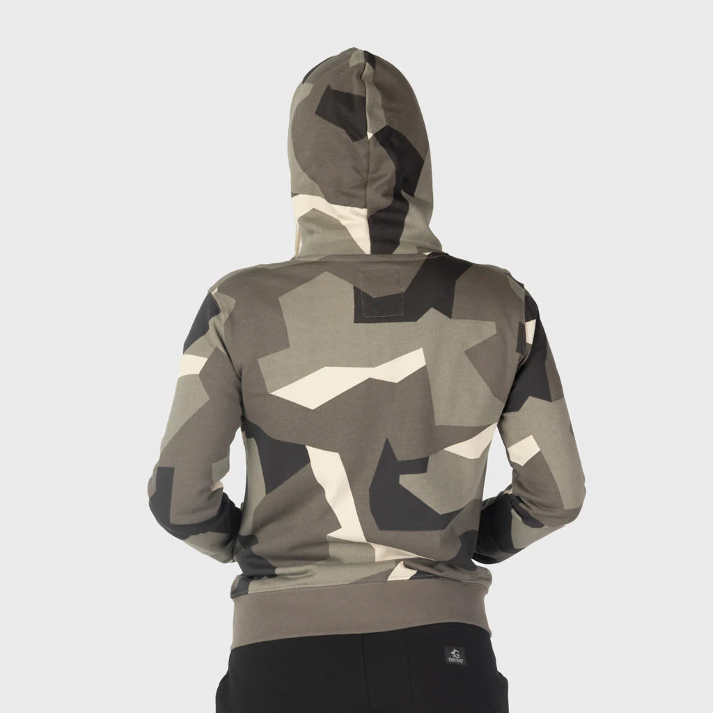 Women's Premium Hoodie, Shieldmaiden, M90 Brown Camo - Image 2