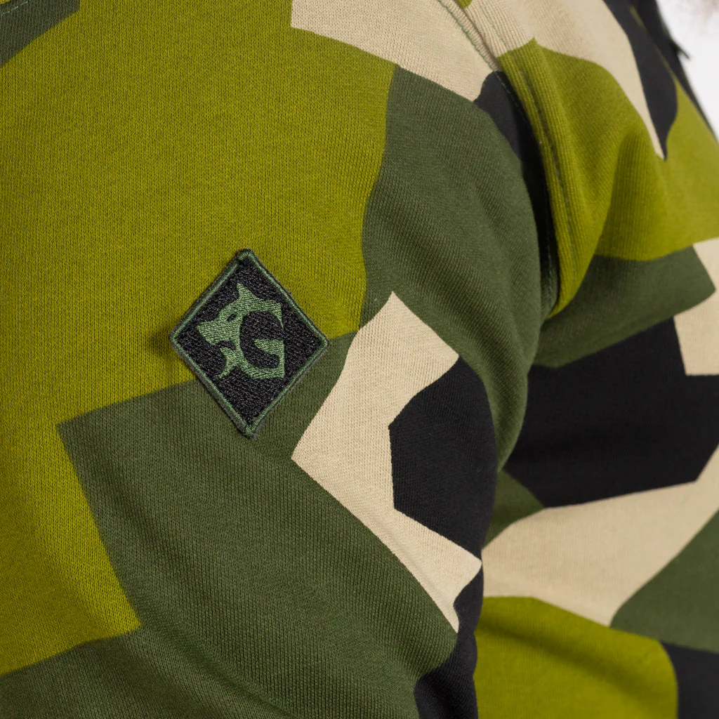 Women's Premium Hoodie, Shieldmaiden, M90 Green Camo - Image 5
