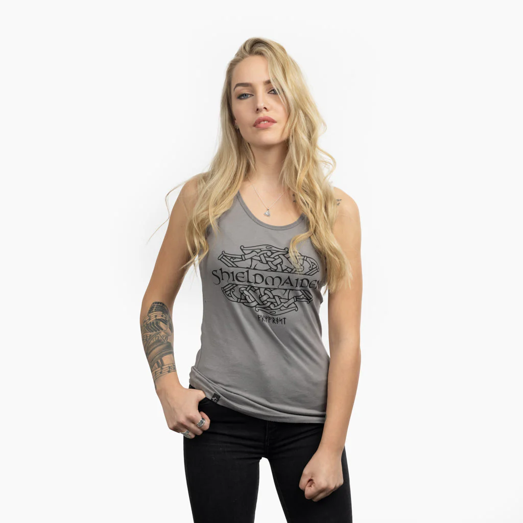 Women's Premium Tank Top, Shieldmaiden, Grey
