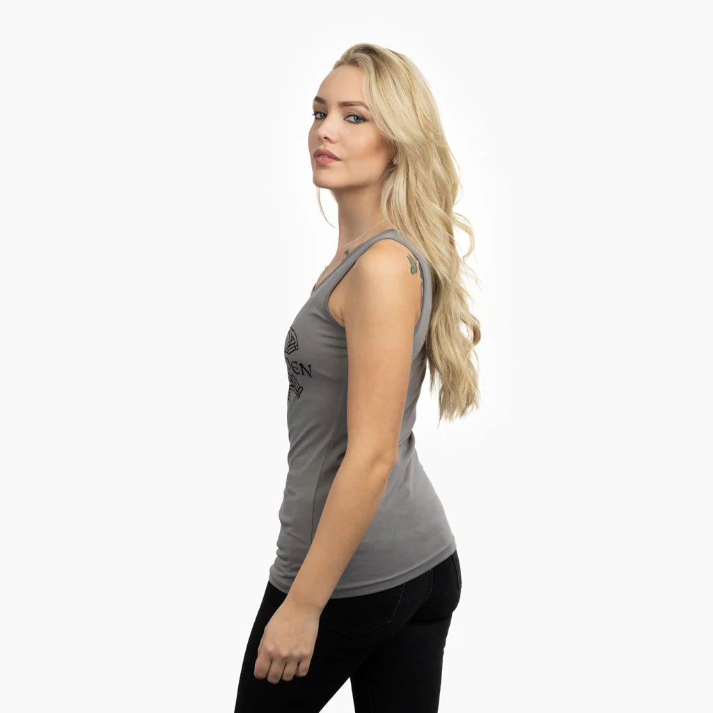 Women's Premium Tank Top, Shieldmaiden, Grey - Image 2