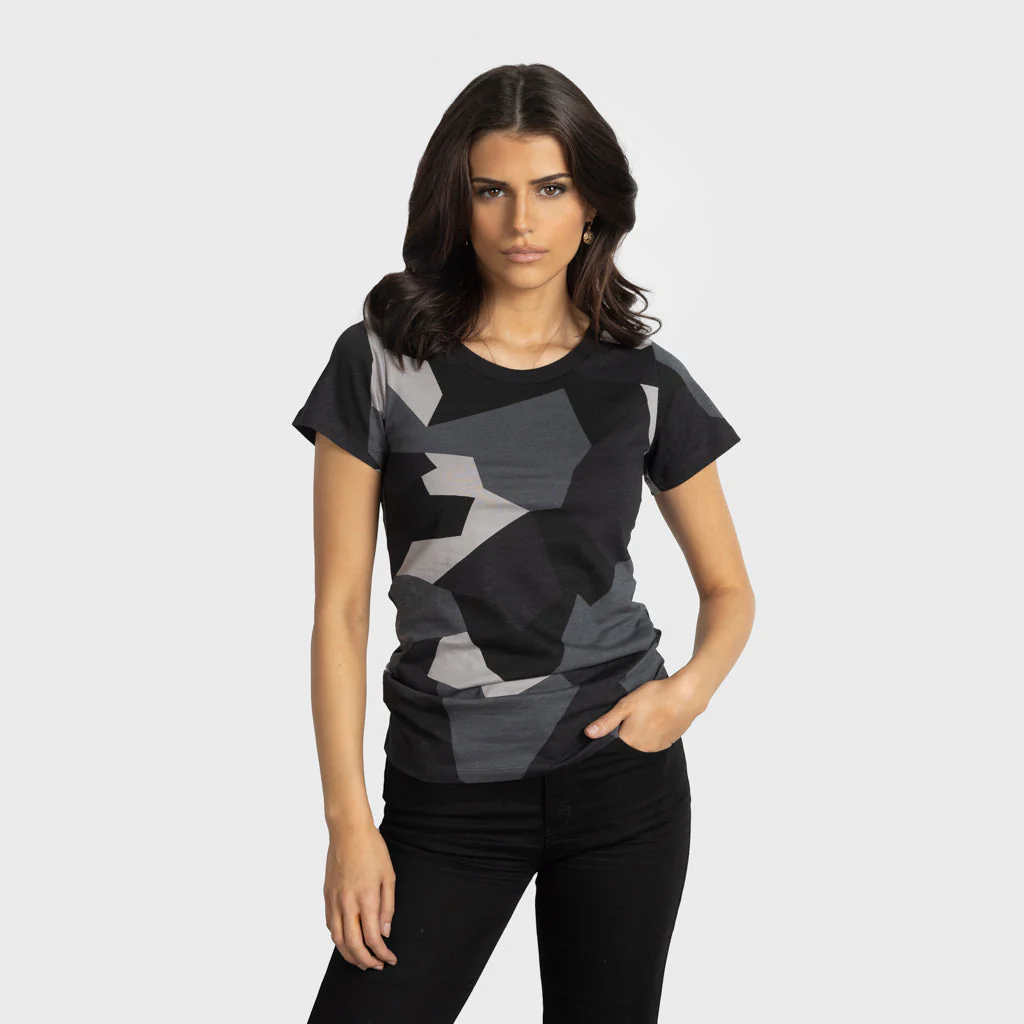 Women's Premium T-shirt, Grimfrost, M90 Grey Camo