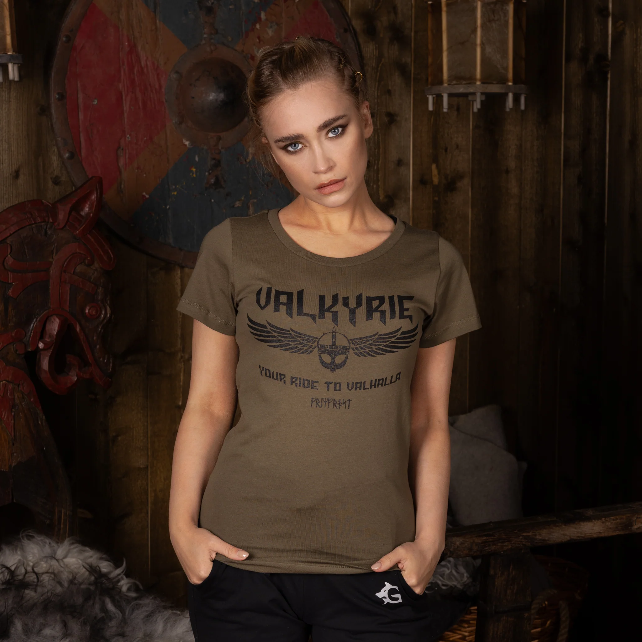 Women's Premium T-shirt, Valkyrie, Green