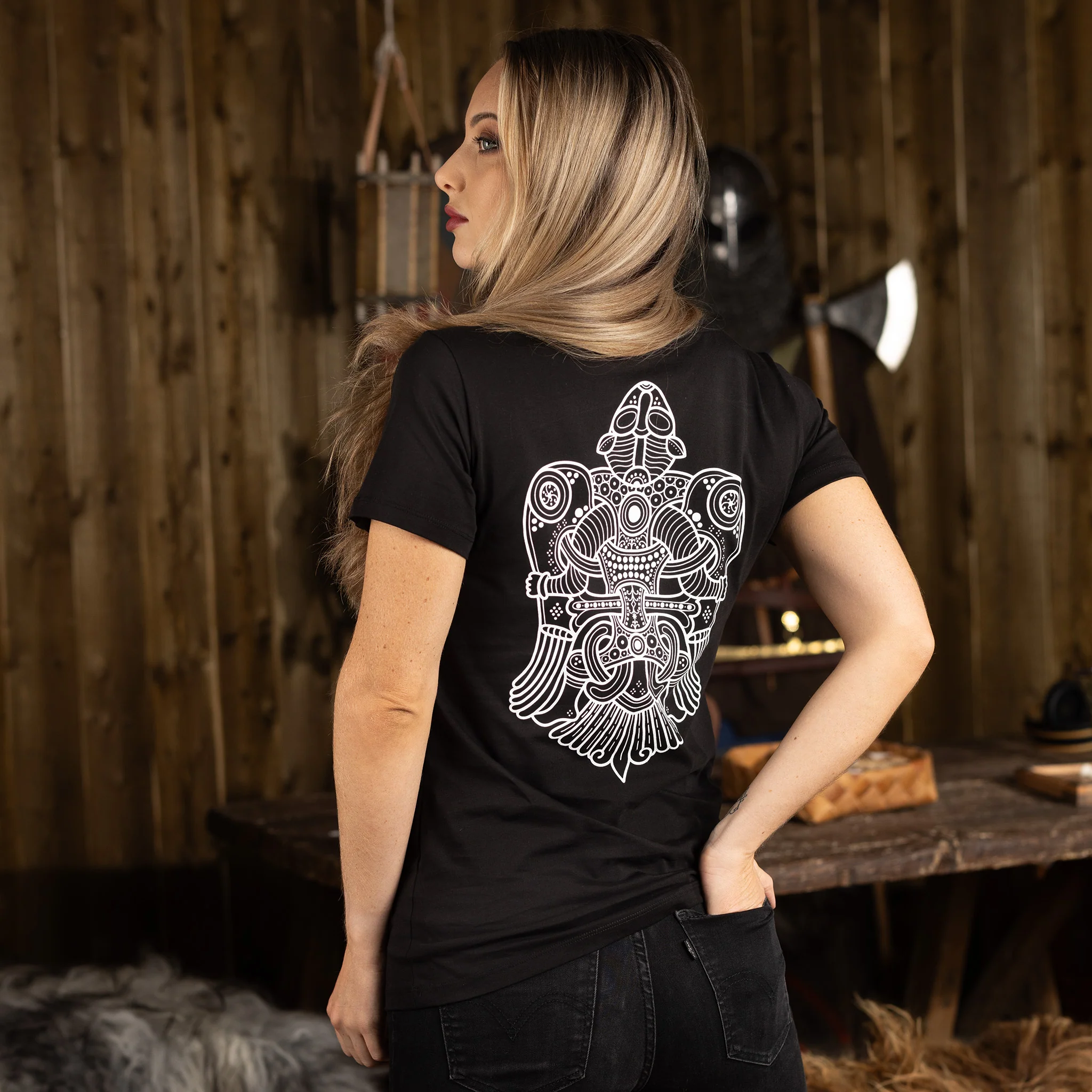 Women's Premium T-shirt, Volund, Black