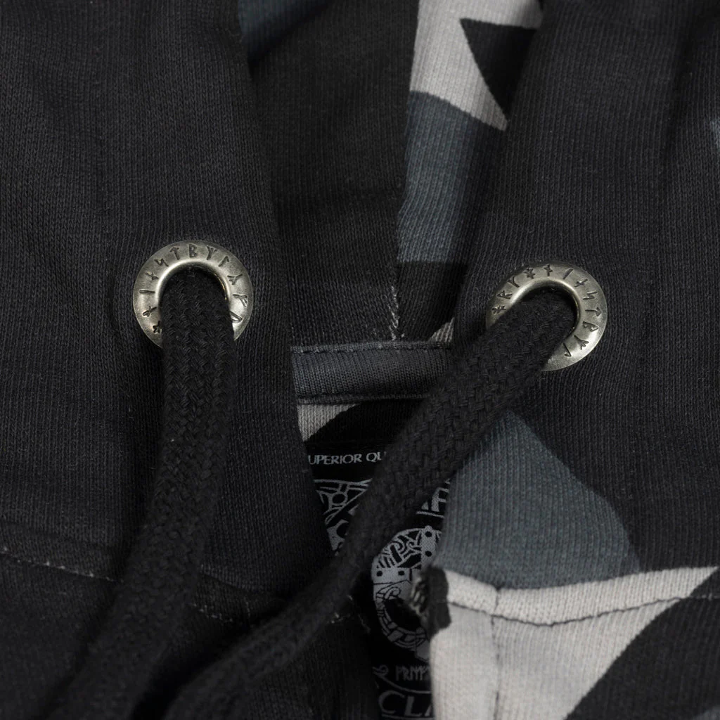 Women's Premium Zip Hoodie, Grimfrost, M90 Grey Camo - Image 4
