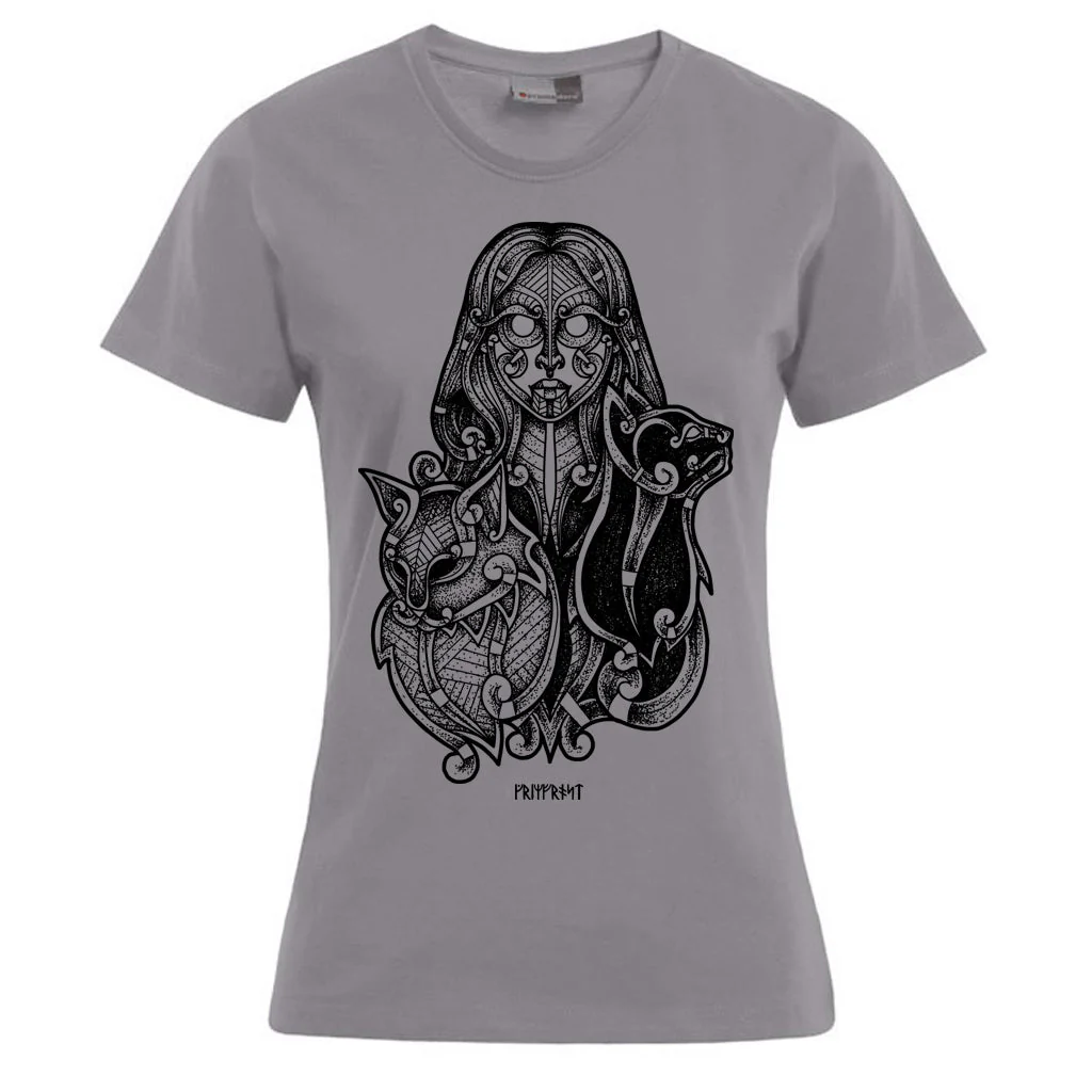 Women's Premium T-shirt, Freyja, Light Grey - Image 2