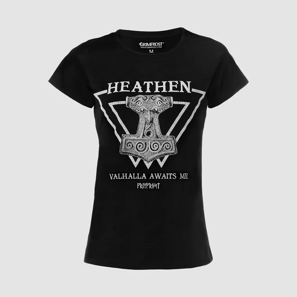 Women's Premium T-shirt, Heathen, Black - Image 2