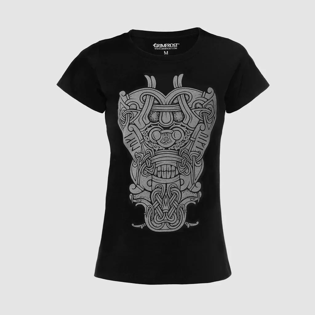 Women's Premium T-shirt, Loki Mask, Black - Image 2