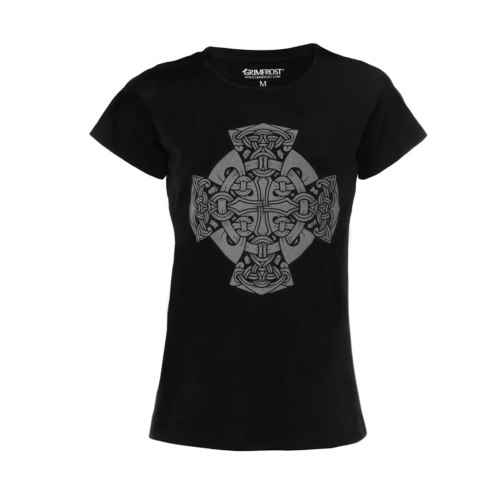 Women's Premium T-shirt, Mjolnir Wheel, Black - Image 2