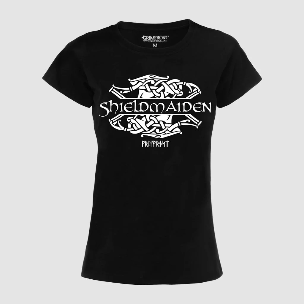 Women's Premium T-shirt, Shieldmaiden, Black - Image 3