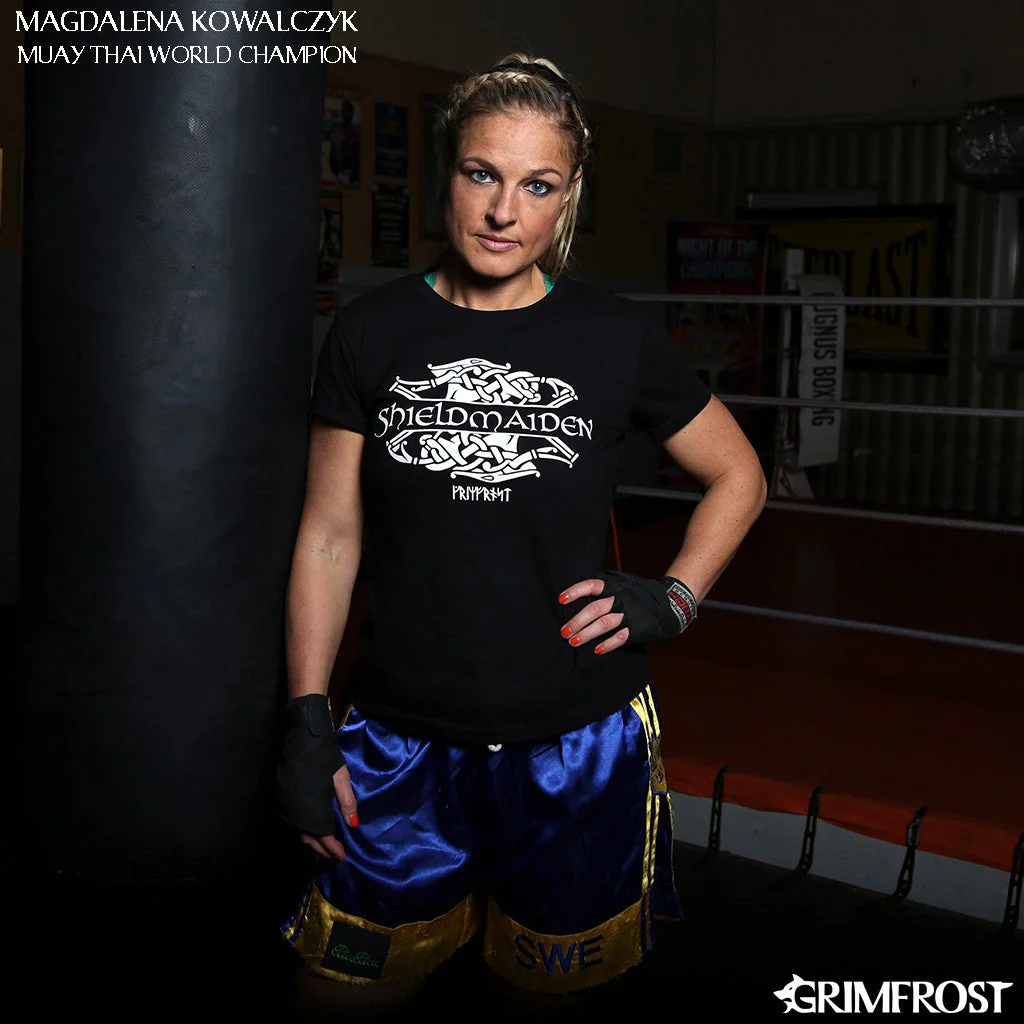 Women's Premium T-shirt, Shieldmaiden, Black - Image 4