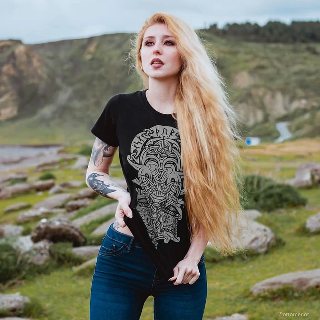 Women's Premium T-shirt, Thor Mask, Black
