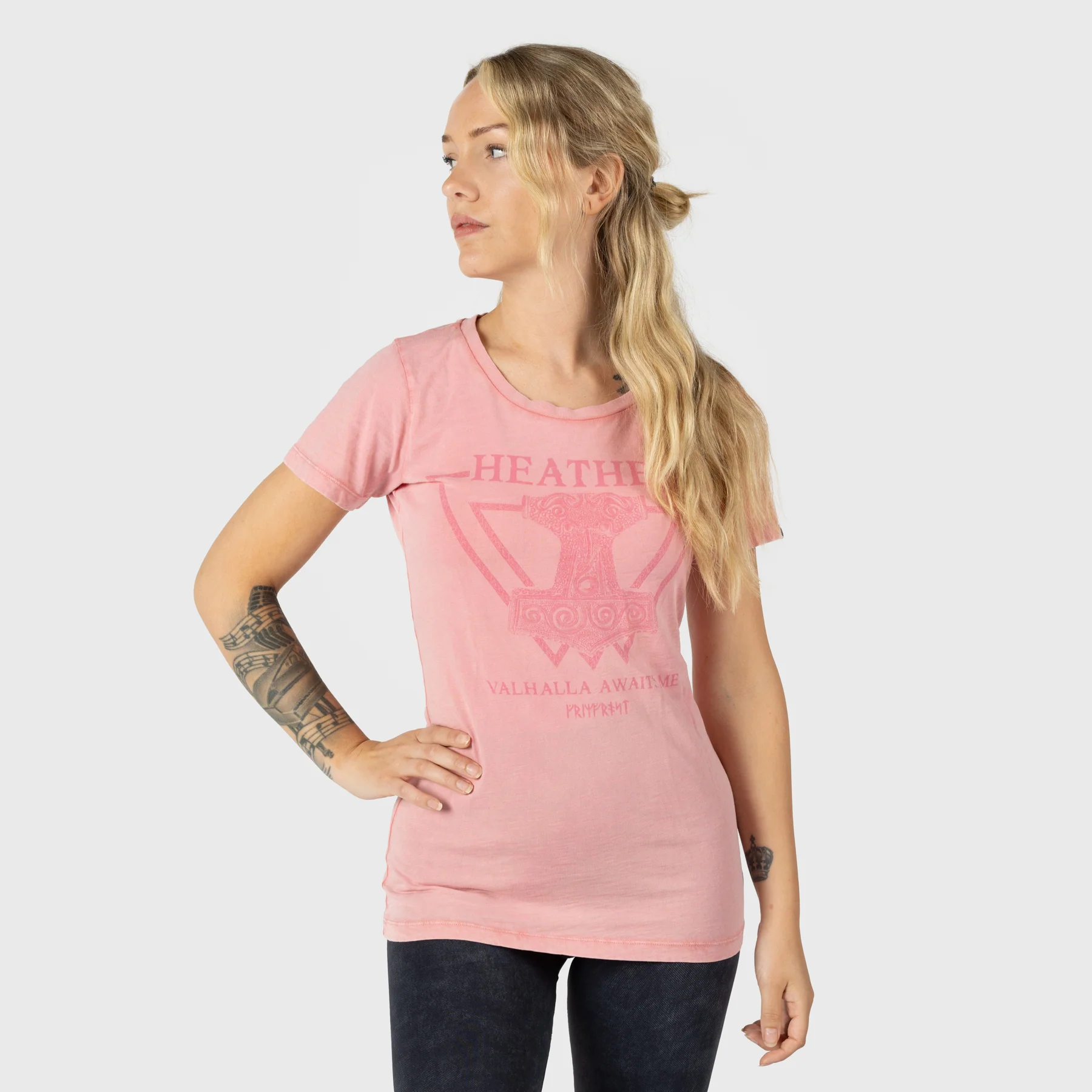 Women's Premium T-shirt, Heathen, Pink - Image 2