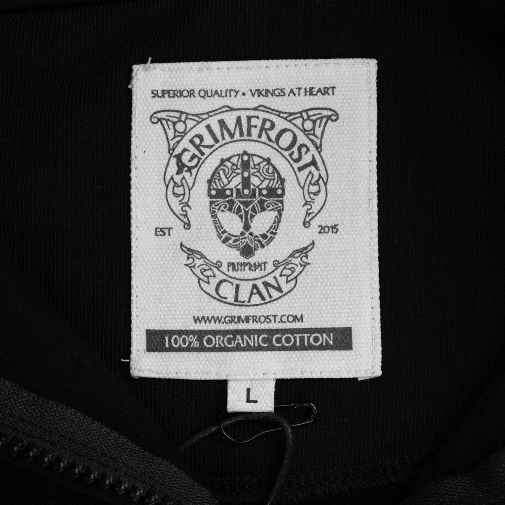 Premium Zip Hoodie, Grimfrost Clan, Black - Image 6